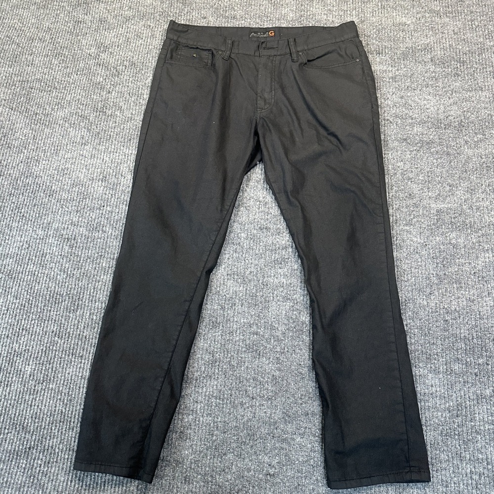 G by Guess Mens Skinny Pants 34x30 Black Stretch Cotton Blend